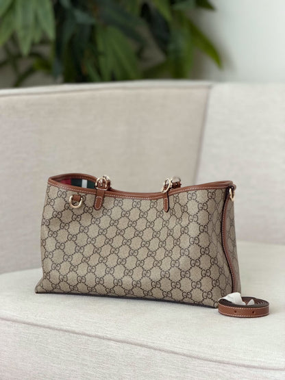 Gucci Shoulder Bag - Beige & Brown