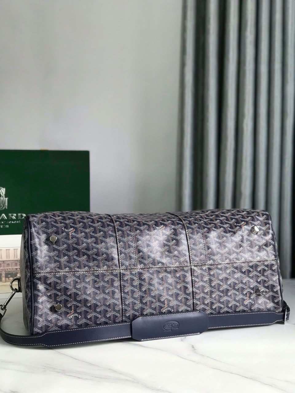 Goyard Travel Bag Buckle Strap - Navy