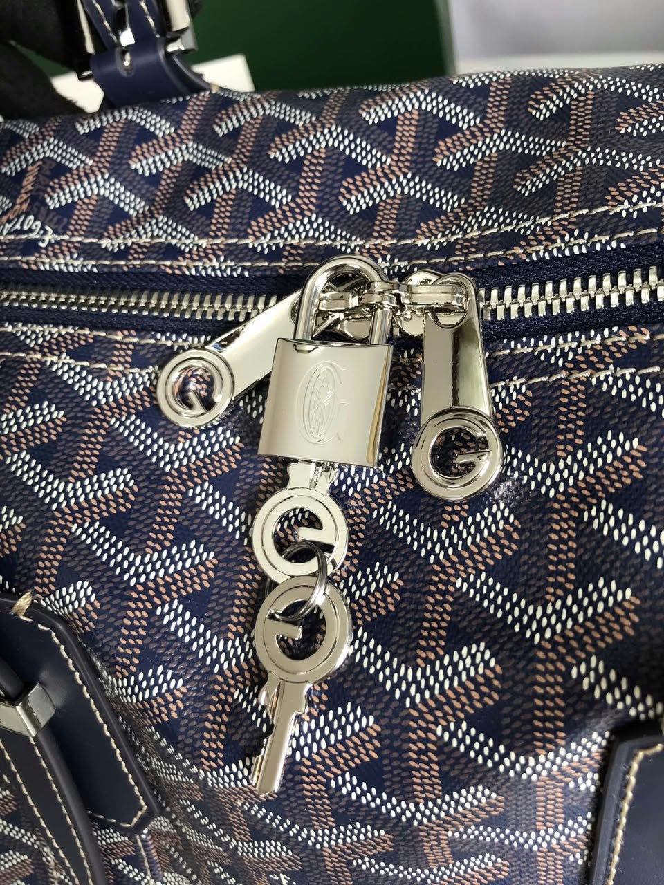 Goyard Travel Bag Buckle Strap - Navy