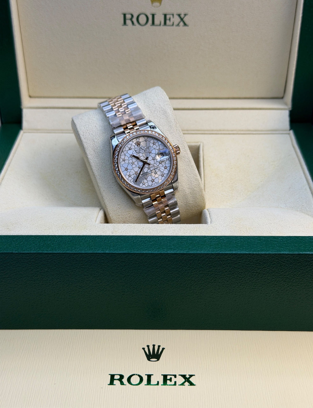 Rolex Watch - Silver & Gold & White