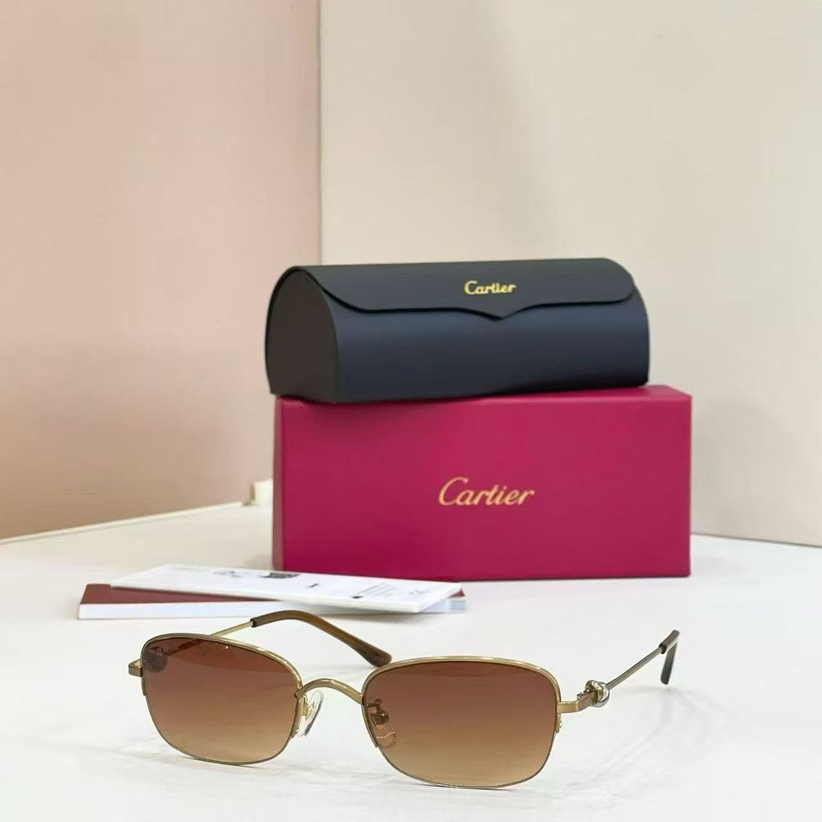 Cartier Sunglasses - Gold & Brown