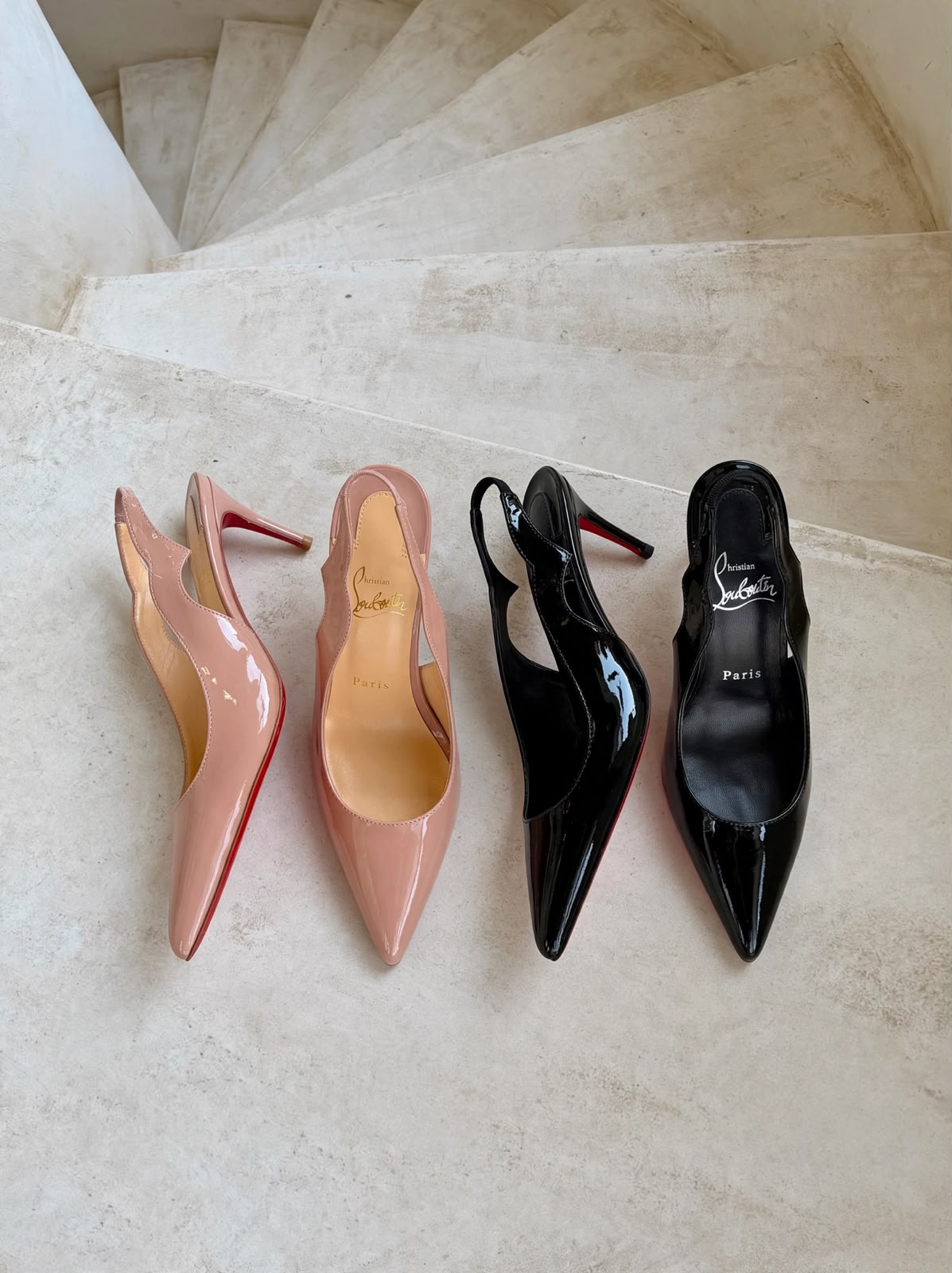 Christian Louboutin Heels - Pink, Black