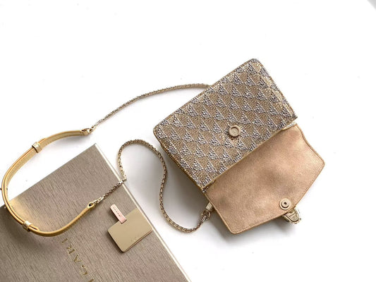 Bulgari Serpenti Forever Shoulder Bag - Beige Snake Print