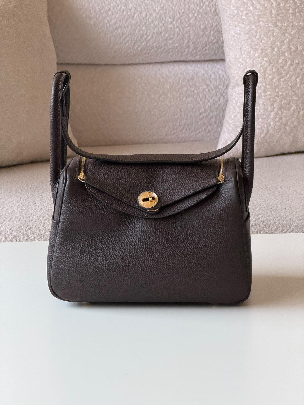 Hermès Lindy Shoulder Bag - Dark Brown