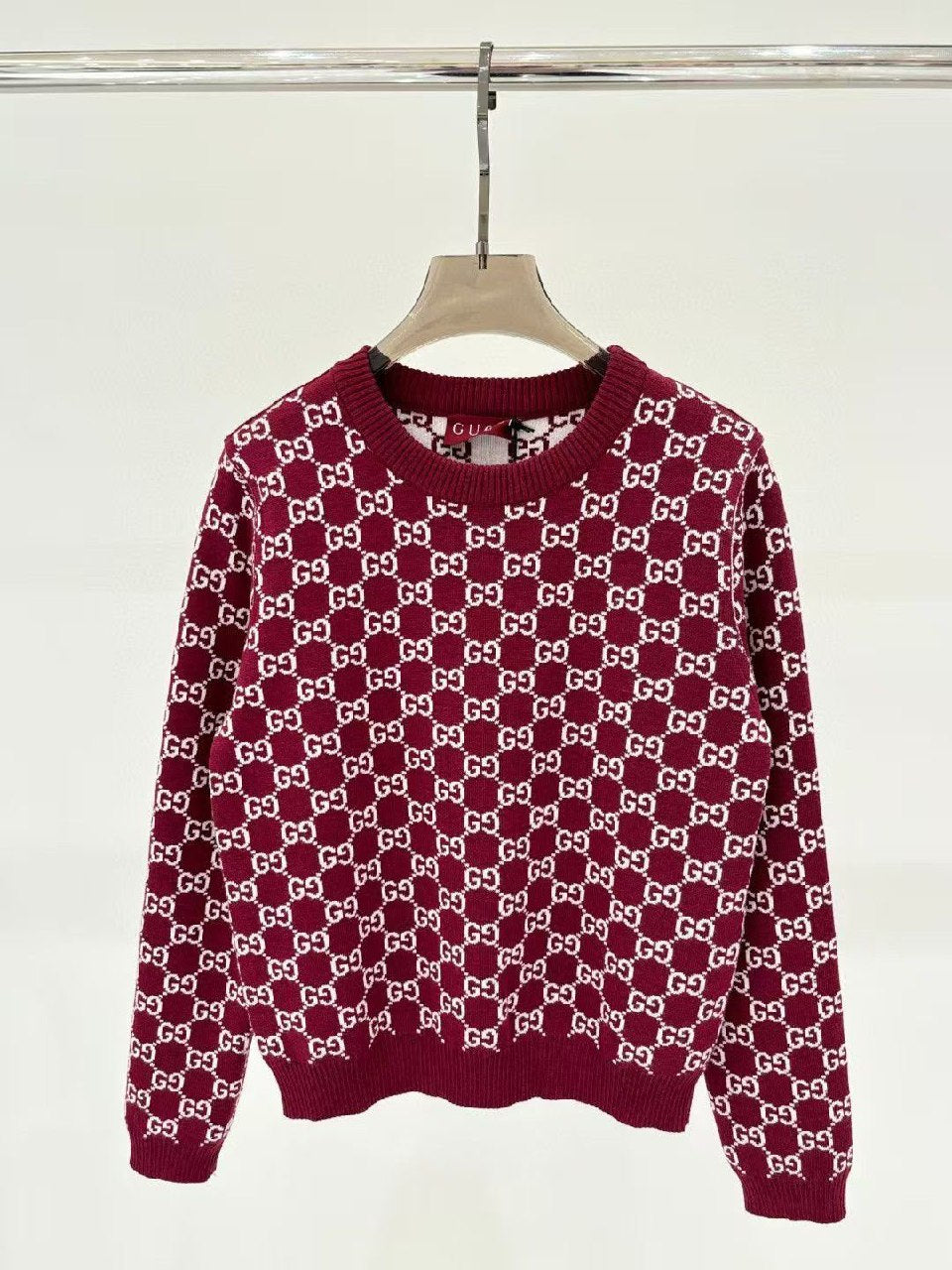Gucci GG Crewneck Sweater - Burgundy