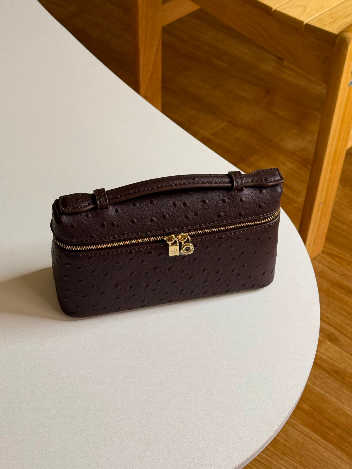 Loro Piana Handbag - Dark Brown Embossed