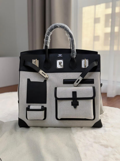 Hermès Handbag Cargo Pocket - White