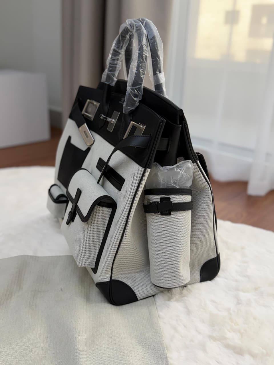 Hermès Handbag Cargo Pocket - White
