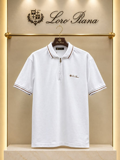 Loro Piana Polo Shirt - Navy, White, Black