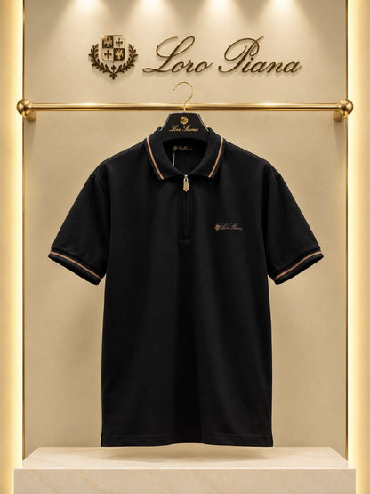 Loro Piana Polo Shirt - Navy, White, Black