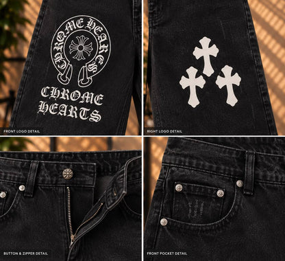Chrome Hearts Denim Shorts - Black