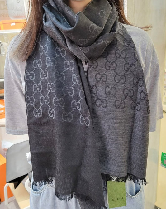 Gucci Scarf - Dark Grey, Black