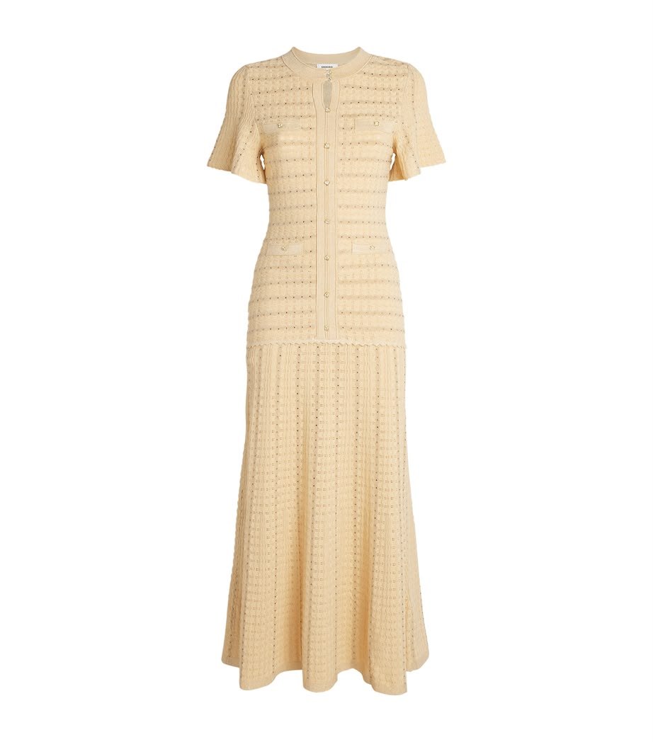Sandro Dress - Navy, Beige