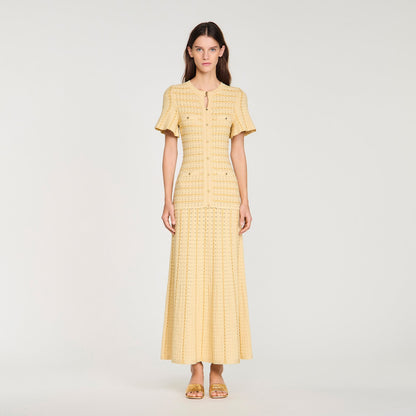 Sandro Dress - Navy, Beige