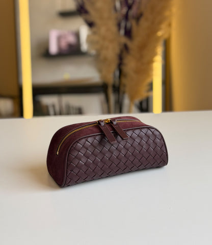 Bottega Veneta Wash Bag - Burgundy, Dark Grey