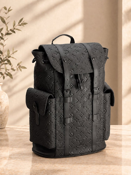 Louis Vuitton Backpack - Dark Grey Embossed
