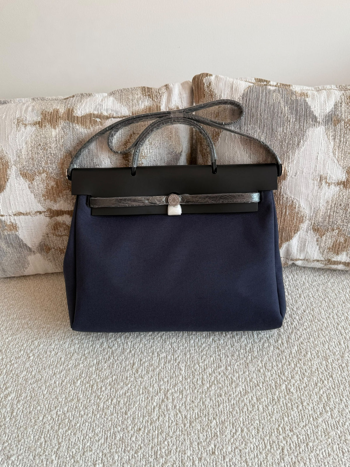 Hermès Herbag Handbag - Navy