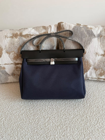 Hermès Herbag Handbag - Navy