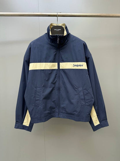 Saint Laurent Jacket - Navy & White
