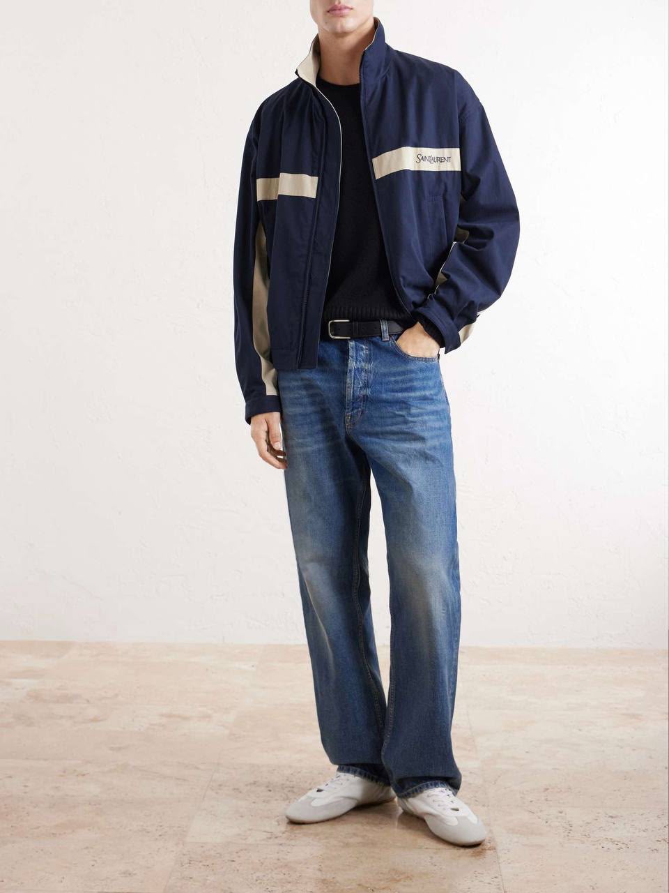 Saint Laurent Jacket - Navy & White