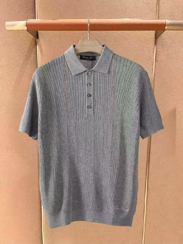 Loro Piana Polo Shirt - Purple, White, Grey