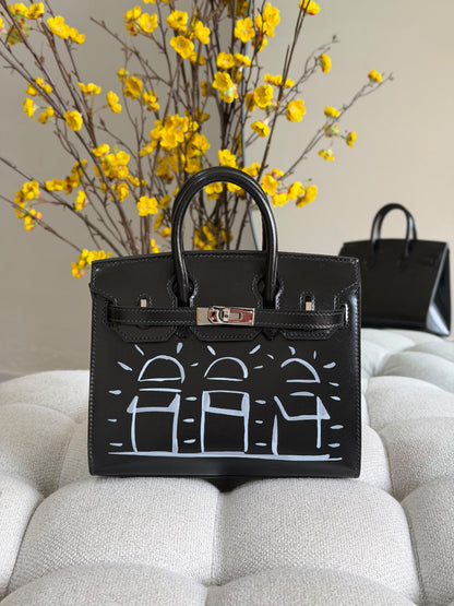 Hermès Handbag Graphic Print - Black
