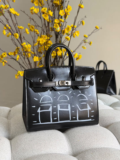 Hermès Handbag Graphic Print - Black