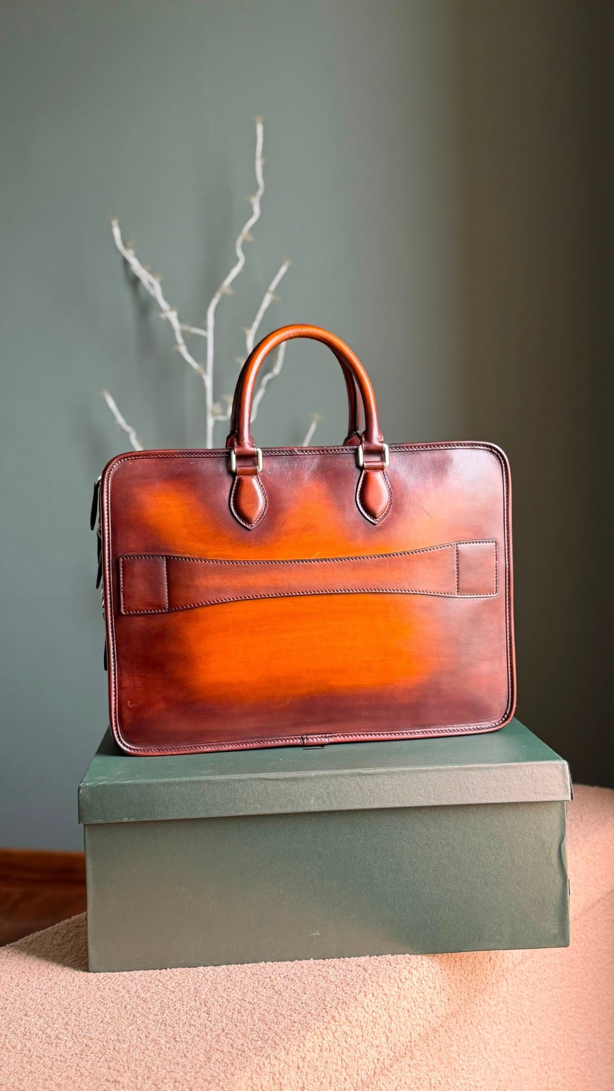 Berluti Un Jour Briefcase - Brown