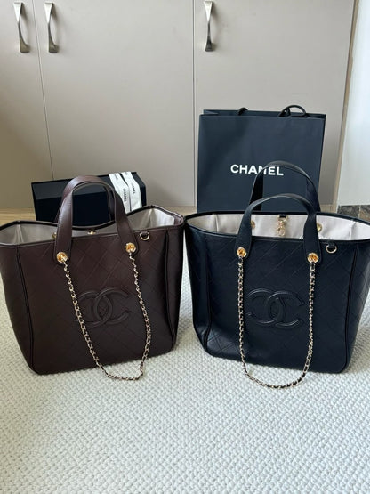 Chanel Open-Top Tote Bag - Brown, Black