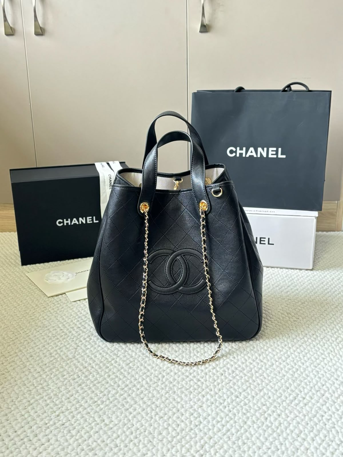 Chanel Open-Top Tote Bag - Brown, Black