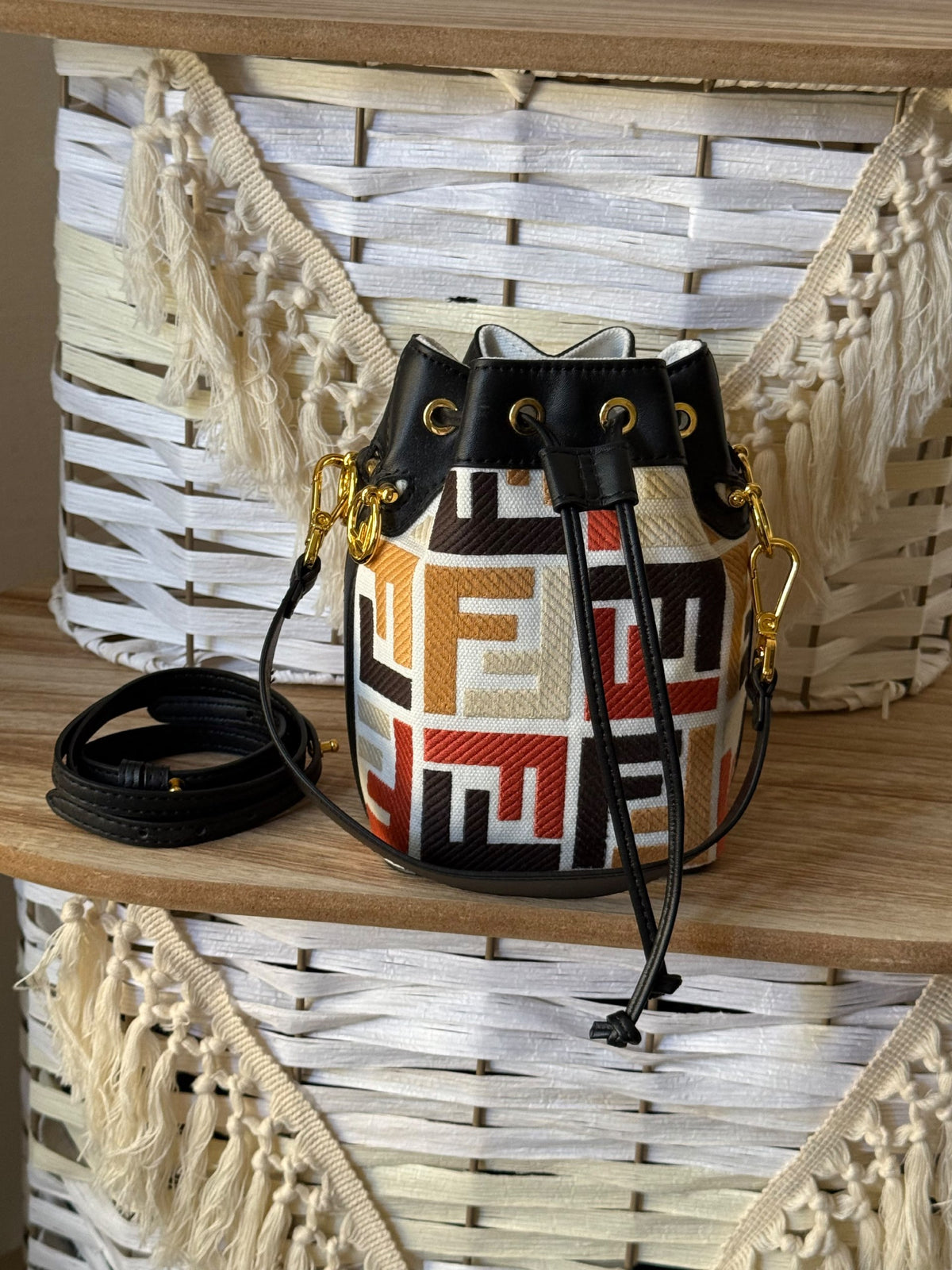 Fendi Shoulder Bag - Black Multicolor