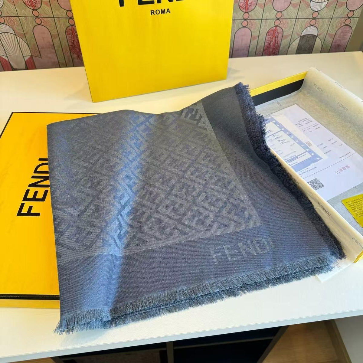 Fendi Scarf - Grey