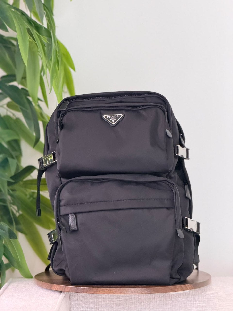 Prada Multi-Pocket Backpack - Black