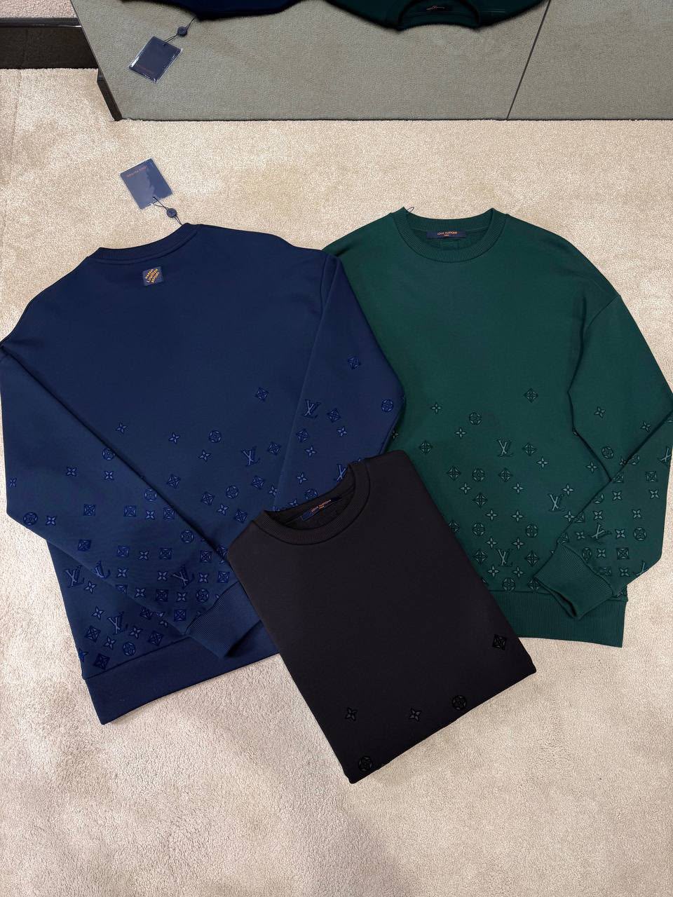Louis Vuitton Sweatshirt Monogram Embossed - Navy, Green, Black