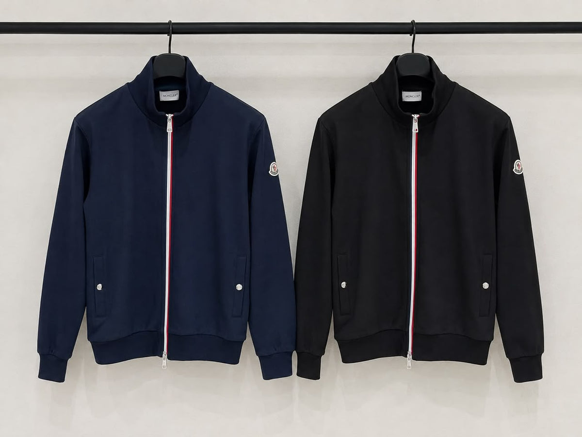Moncler Stand-Collar Zip Jacket - Black, Navy