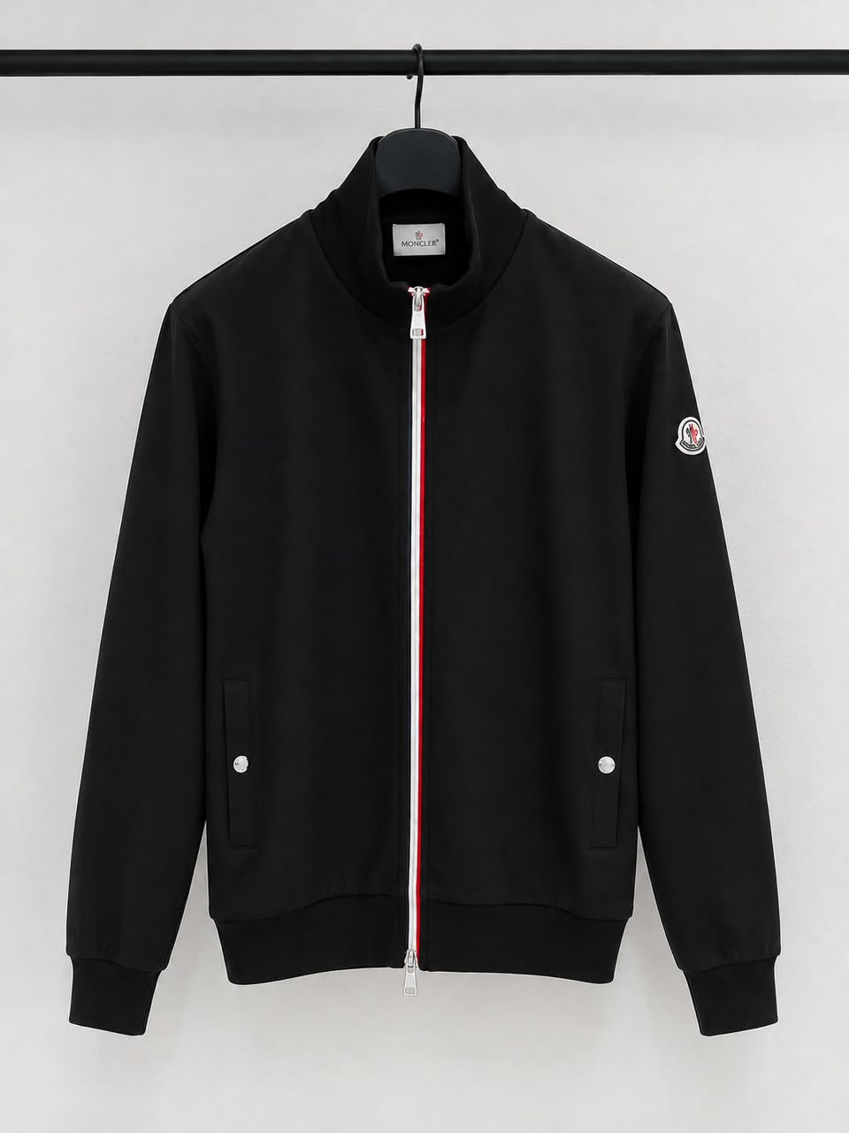 Moncler Stand-Collar Zip Jacket - Black, Navy