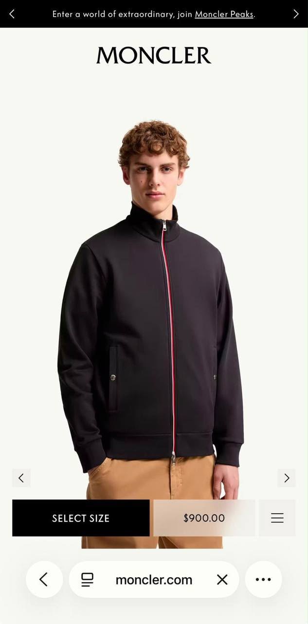 Moncler Stand-Collar Zip Jacket - Black, Navy