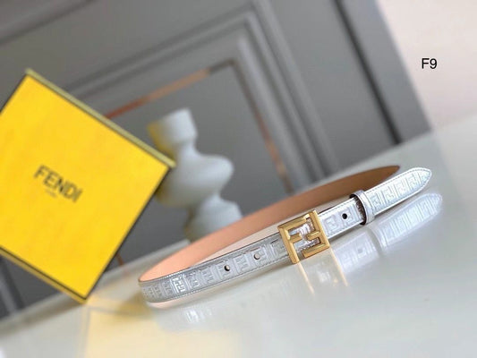 Fendi Monogram Belt - White