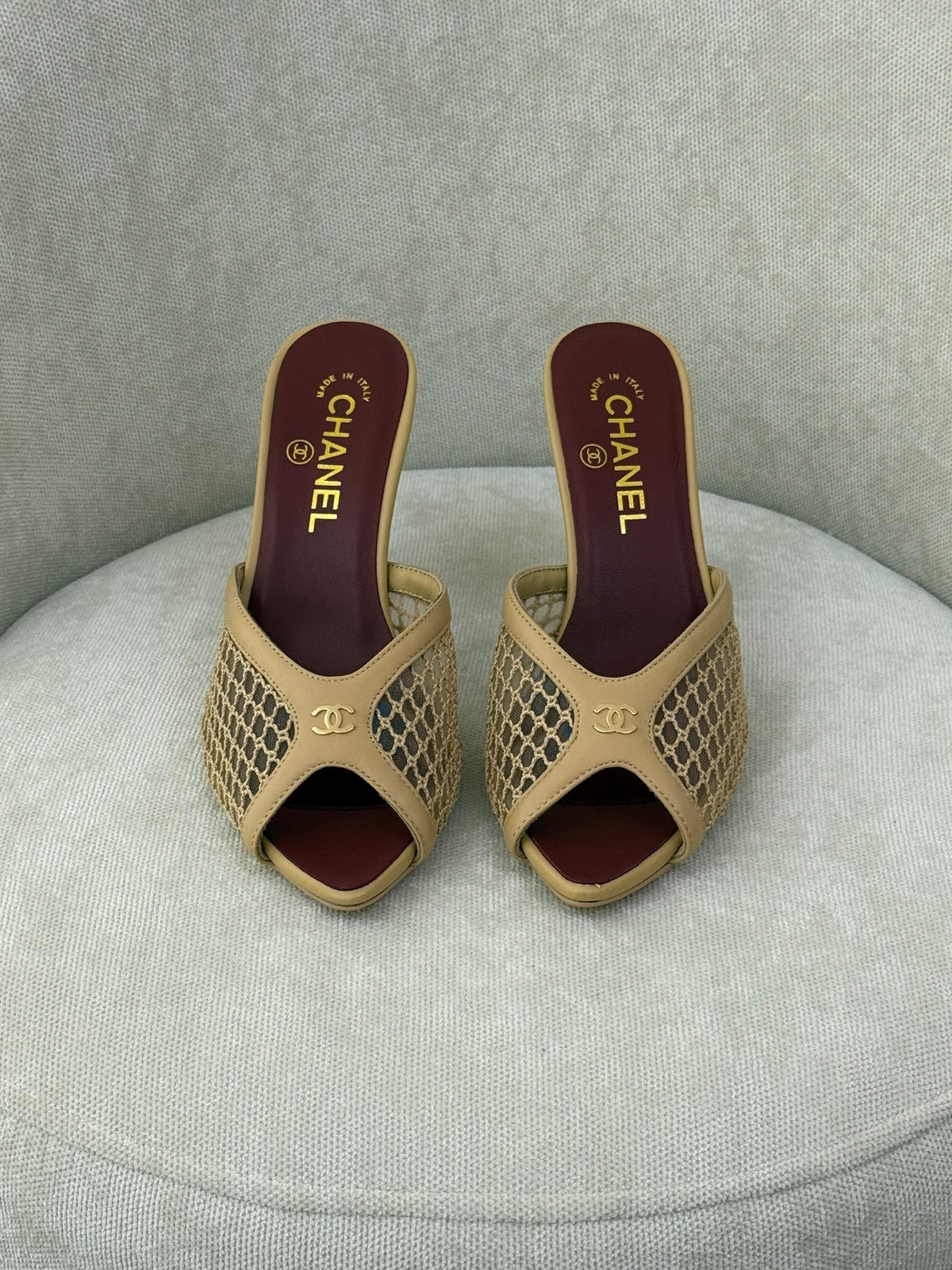 Chanel Heels - Beige & Brown