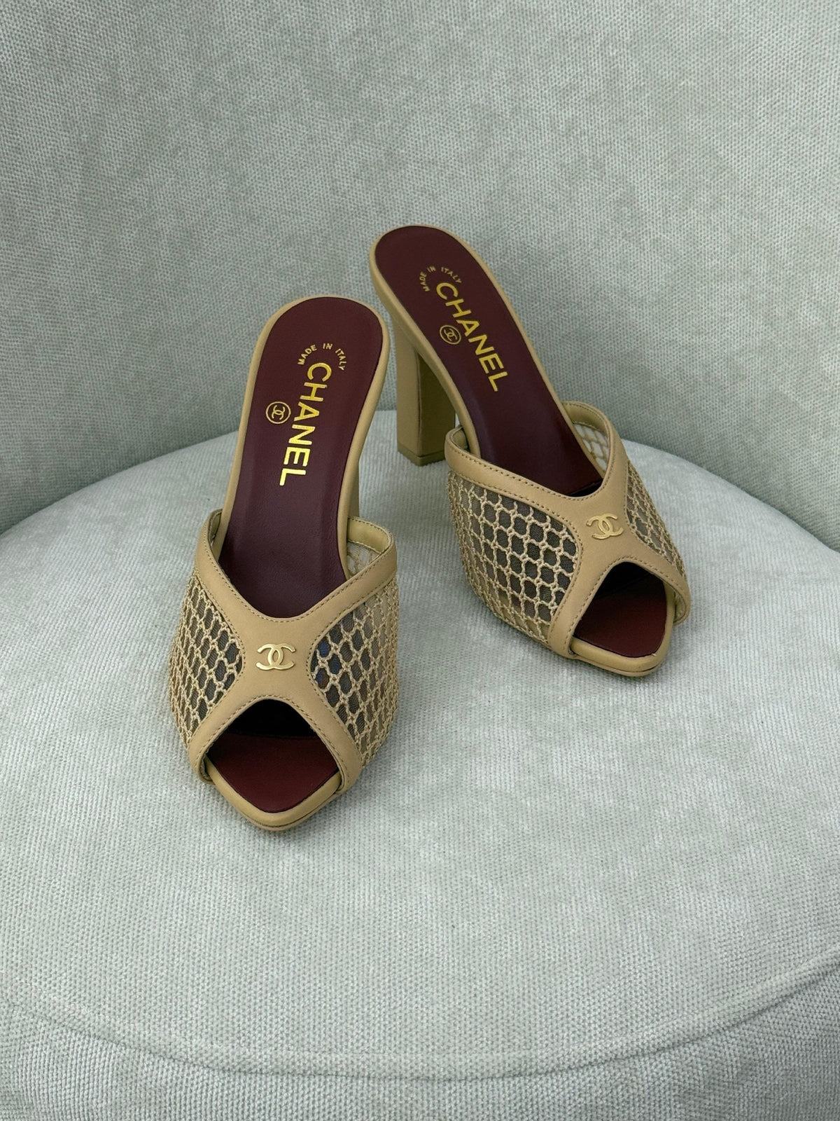 Chanel Heels - Beige & Brown
