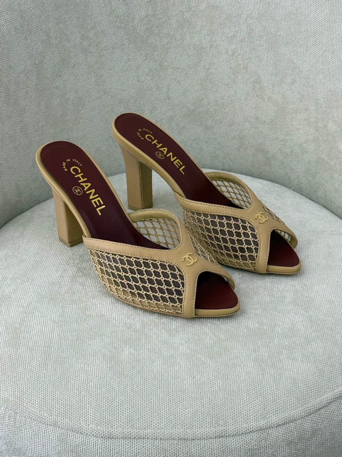 Chanel Heels - Beige & Brown