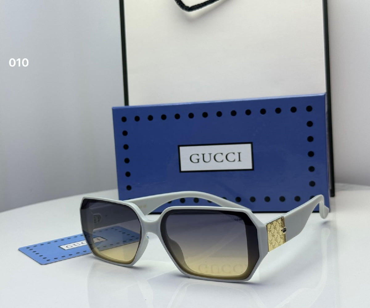 Gucci Plaque-Temple Square Sunglasses - 