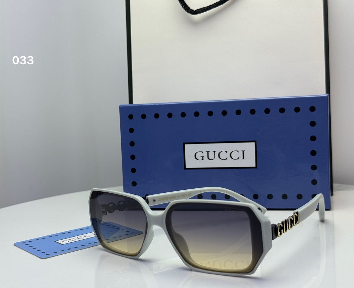 Gucci Plaque-Temple Square Sunglasses - 