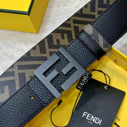 Fendi Raised Logo Belt - Black