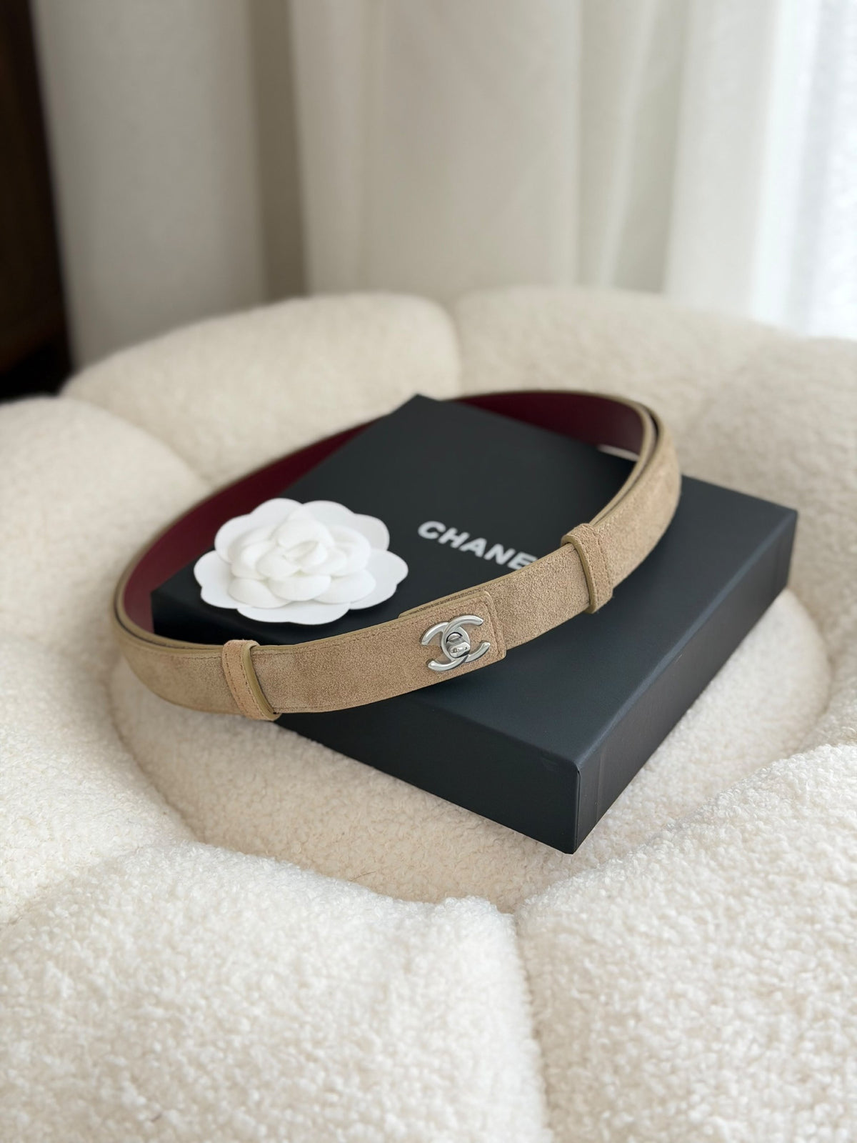 Chanel Belt - Beige Suede