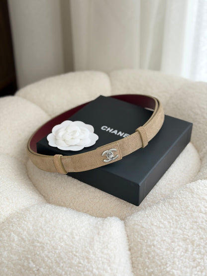 Chanel Belt - Beige Suede