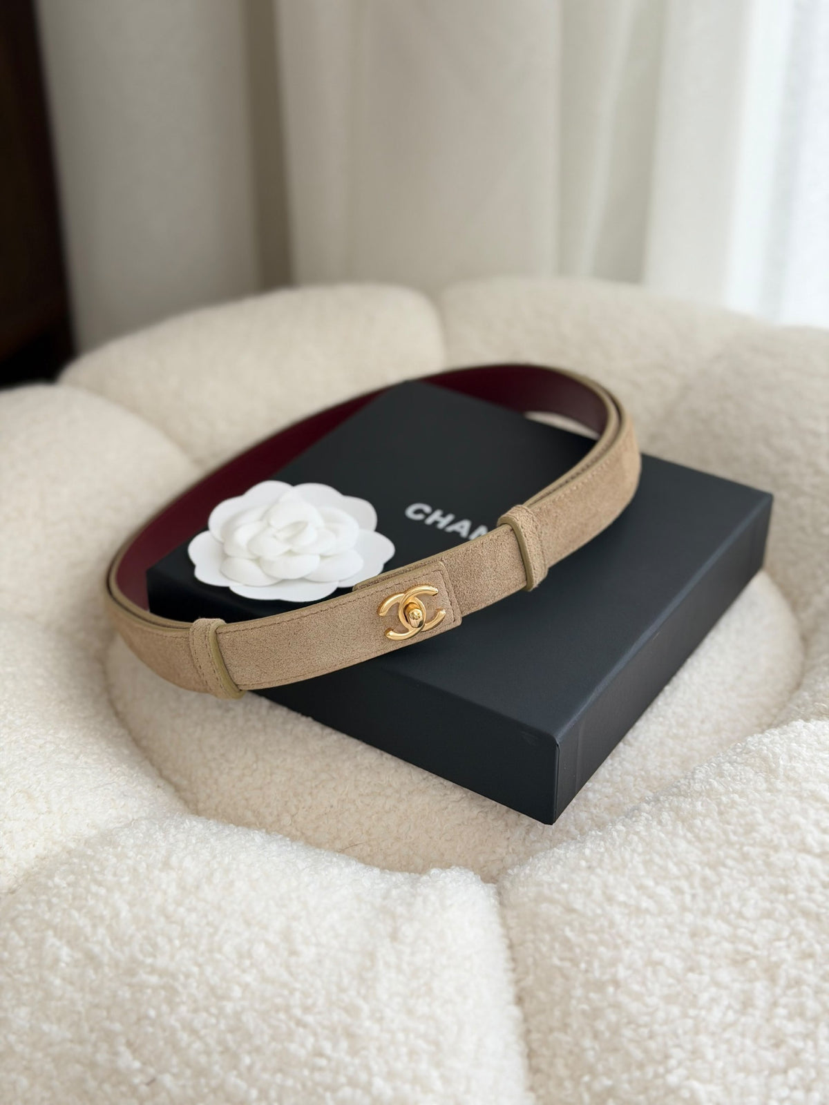 Chanel Belt - Beige Suede