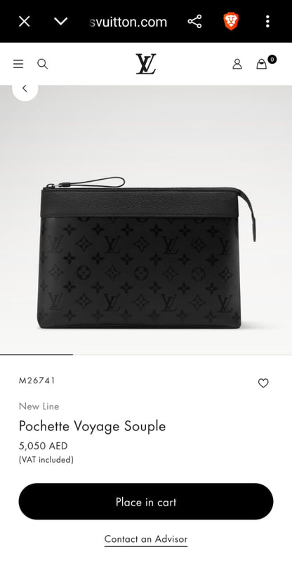 Louis Vuitton Clutch - Black Monogram