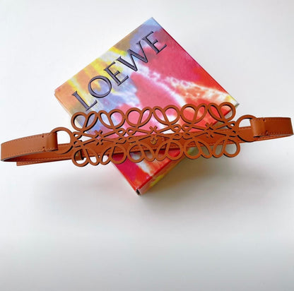 Loewe Cutout Belt - Brown