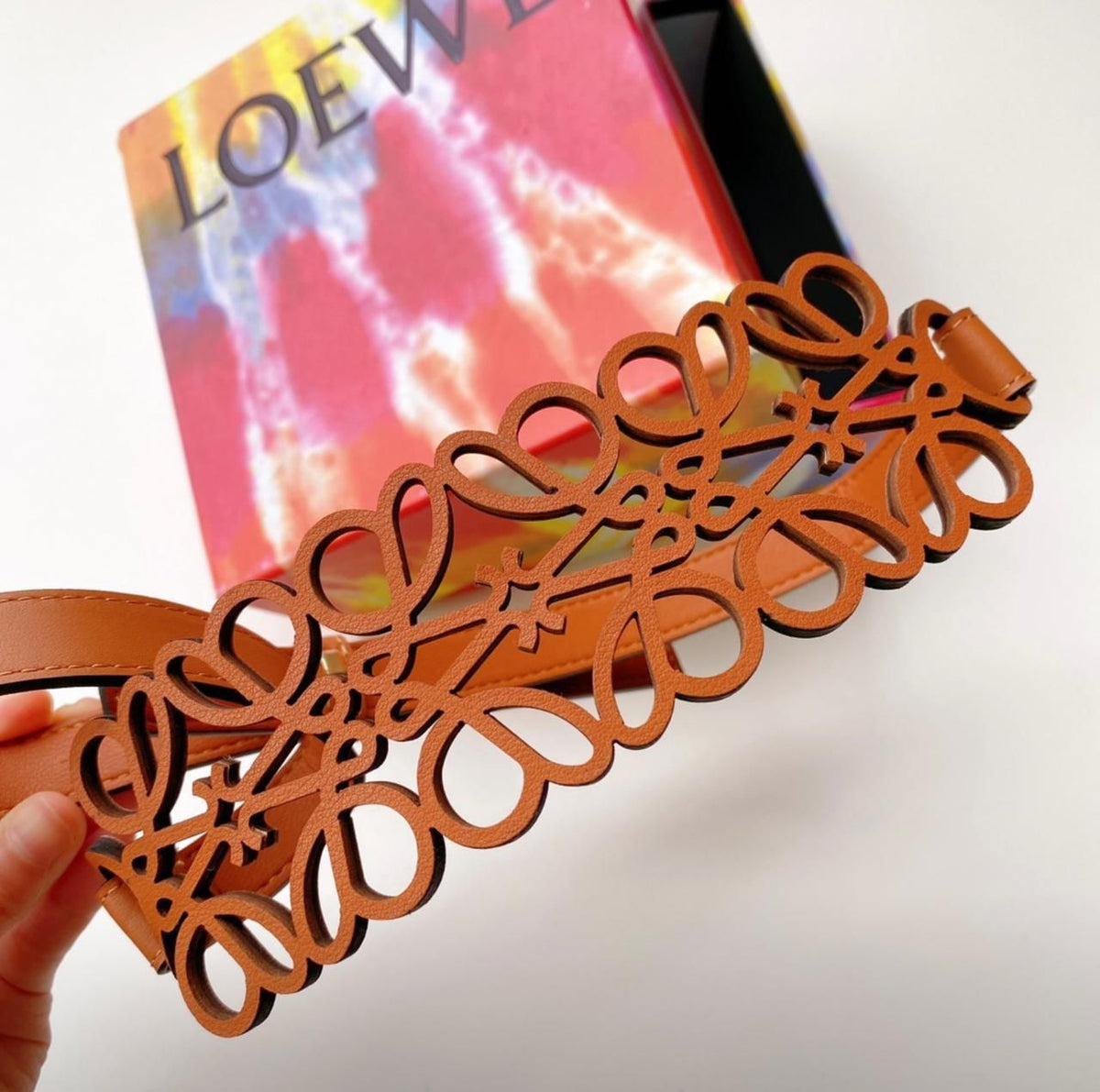 Loewe Cutout Belt - Brown